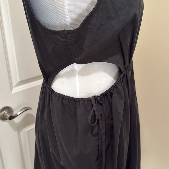Rails Yvette Sleeveless Cut Out Organic Cotton Midi Black Wash Dress Size XL - Picture 5 of 9